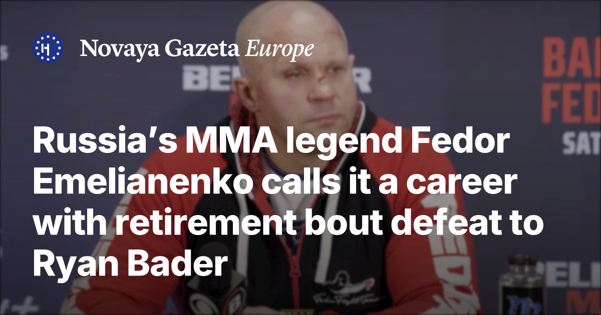Bader Legend Russia’s MMA legend Fedor Emelianenko calls it a career with retirement ...