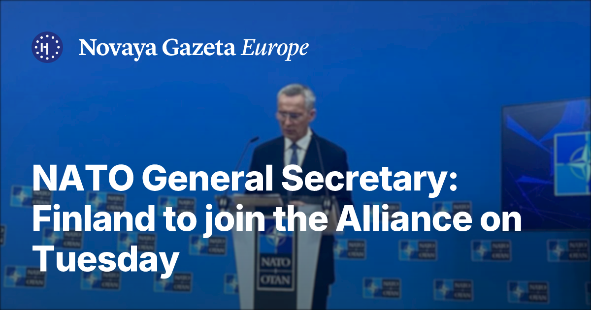 NATO General Secretary: Finland to join the Alliance on Tuesday ...