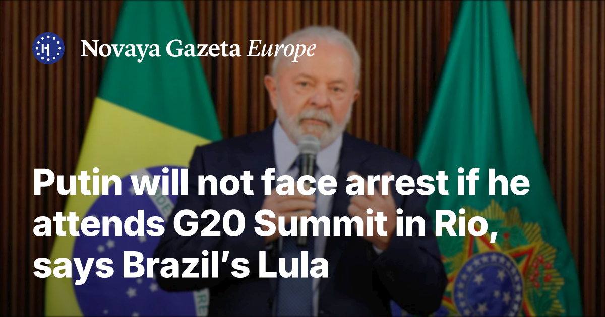 Putin G20 Rio Putin will not face arrest if he attends G20 Summit in Rio, says Brazil ...