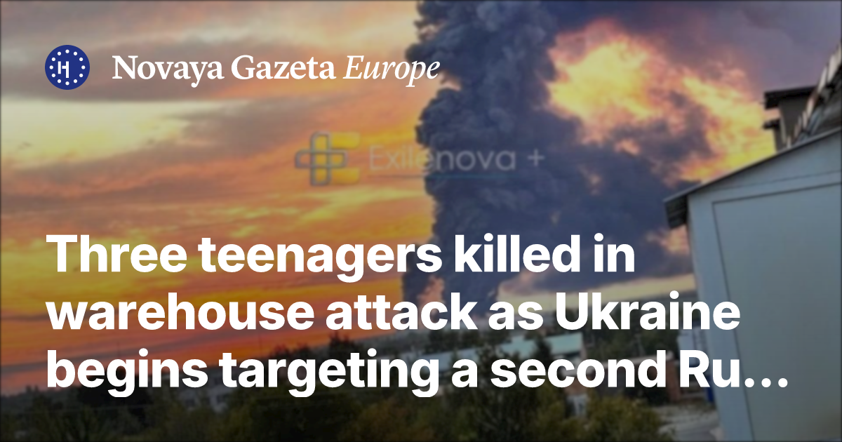Three teenagers killed in warehouse attack as Ukraine begins targeting a ...