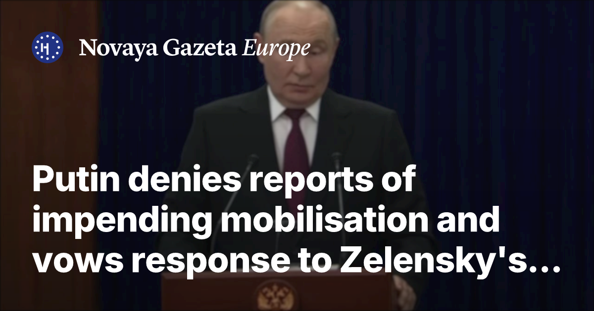 Putin denies reports of impending mobilisation and vows response to Zelensky's airspace plan