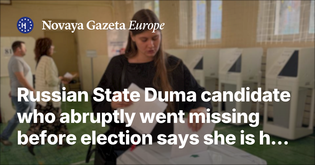 European Rituals Russian State Duma candidate who abruptly went missing before election ...