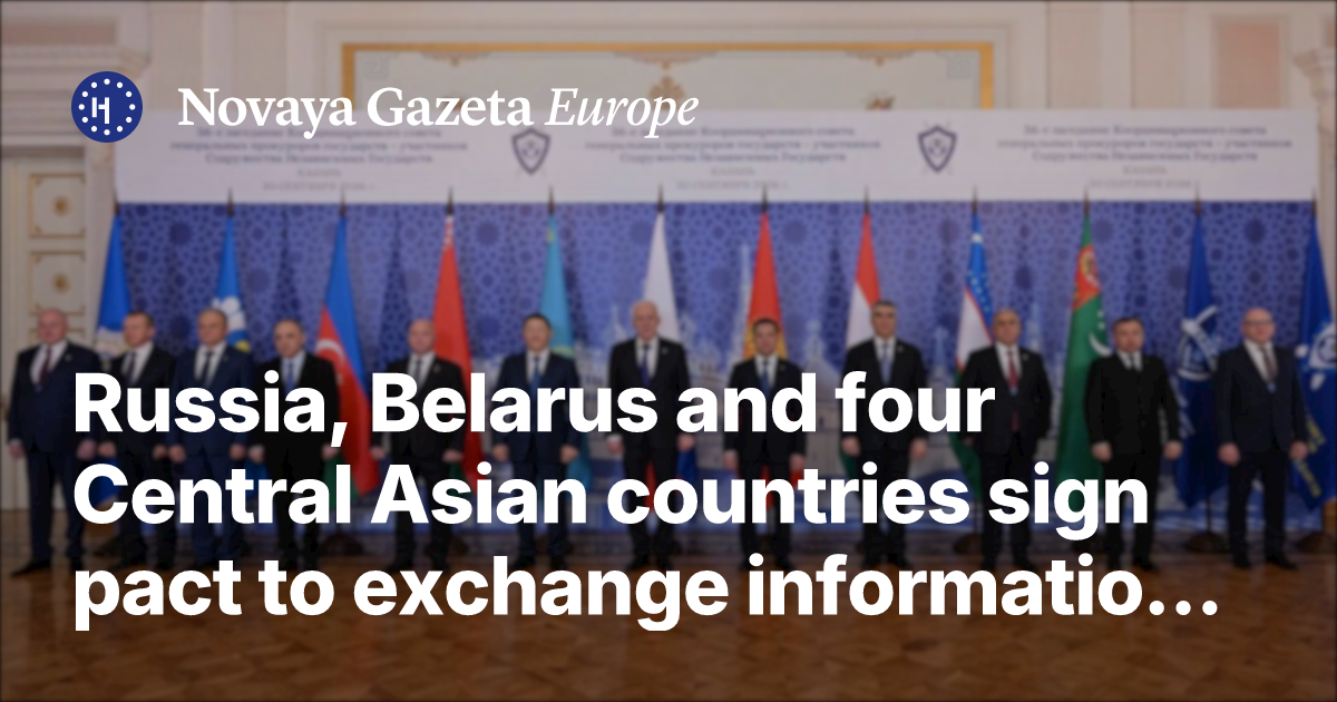 Russia, Belarus and four Central Asian countries sign pact to exchange ...