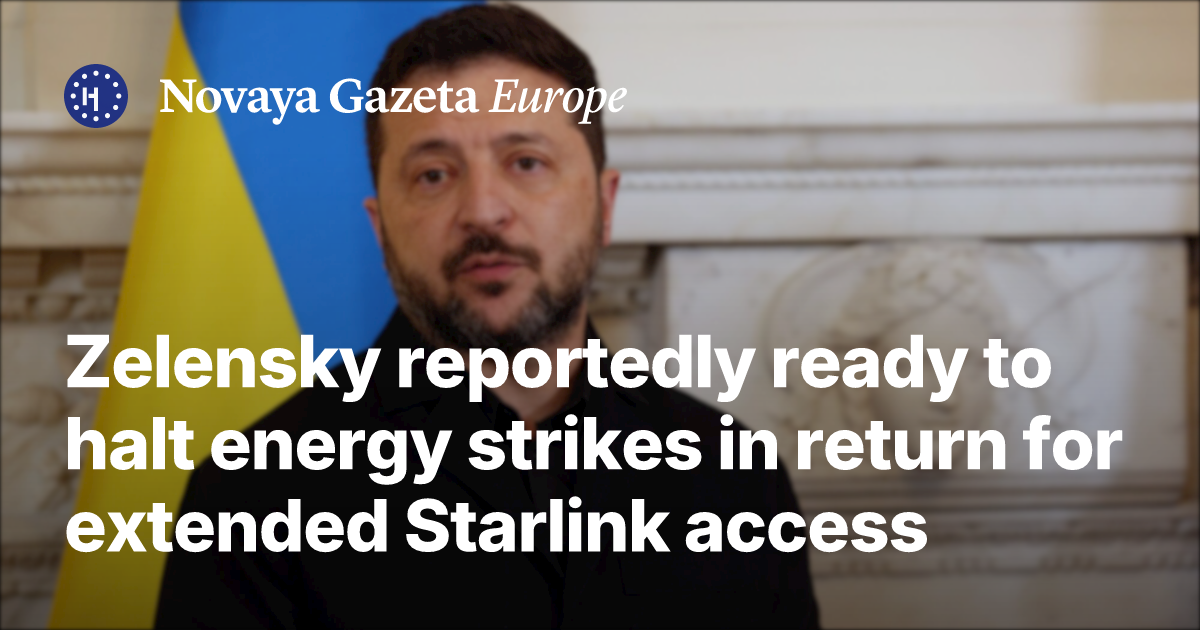 Zelensky reportedly ready to halt energy strikes in return for extended ...